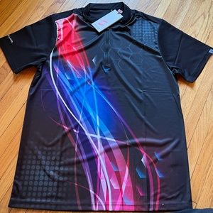 Mens dry fit bowling shirt new with tags red, blue and purple size 2XL